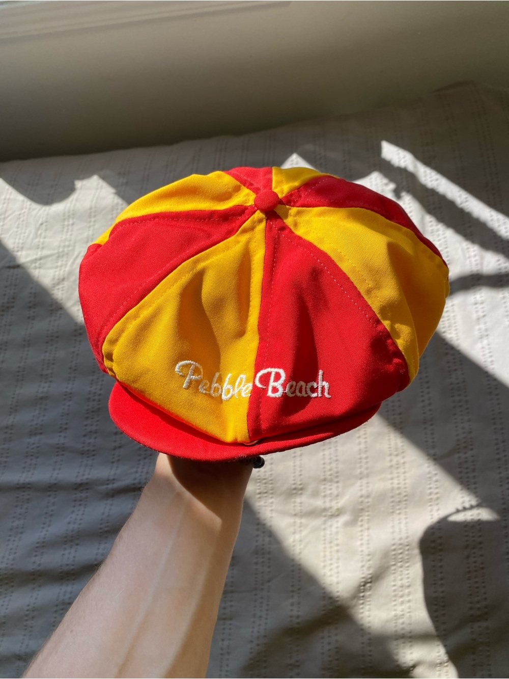Vintage Pebble Beach Button-Down Golf Cap 70s California Cali-Fame